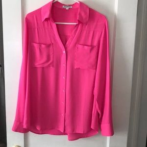 Express Portofino hot pink blouse